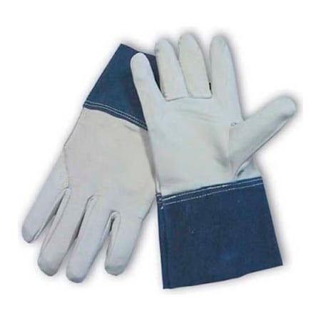 Pip Mig Tig Welder's Gloves, Top Grain Goatskin, Wing Thumb, 4"Length, Leather, M 75-4854/M